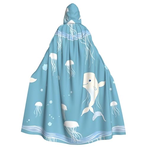 SXOOGE Unisex-Kostüm, Motiv: Meereswal und Quallen, Cosplay-Kostüm, Halloween, Kapuzenumhang für Party, Verkleidung, durchgehender Uniform-Bademantel SXOOGE Unisex-Kostüm, Motiv: Meereswal und Quallen, Cosplay-Kostüm, Halloween, Kapuzenumhang für Party, Verkleidung, durchgehender Uniform-Bademantel von SXOOGE