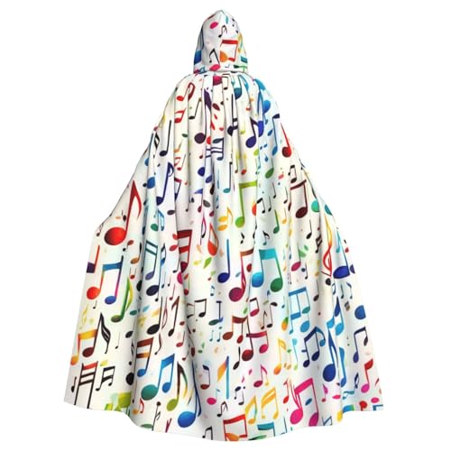 SXOOGE Unisex-Kostüm mit Musiknoten-Aufdruck, Halloween-Kapuzenumhang, Umhang für Partys, Verkleidungen, volle Länge, Uniform-Bademantel SXOOGE Unisex-Kostüm mit Musiknoten-Aufdruck, Halloween-Kapuzenumhang, Umhang für Partys, Verkleidungen, volle Länge, Uniform-Bademantel von SXOOGE
