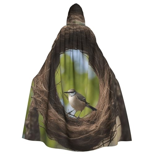 SXOOGE Vogelnest Unisex Cosplay Kostüm Halloween Kapuzenumhang Umhang für Party Verkleiden voller Länge Uniform Robe von SXOOGE