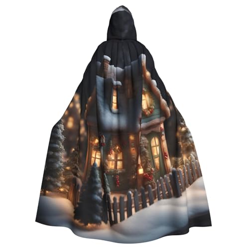 SXOOGE Weihnachtsdorfhaus 4 Halloween Umhang Unisex Robe Kapuzenumhang Cosplay Kostüm Umhang für Halloween Kapuzenuniform SXOOGE Weihnachtsdorfhaus 4 Halloween Umhang Unisex Robe Kapuzenumhang Cosplay Kostüm Umhang für Halloween Kapuzenuniform von SXOOGE