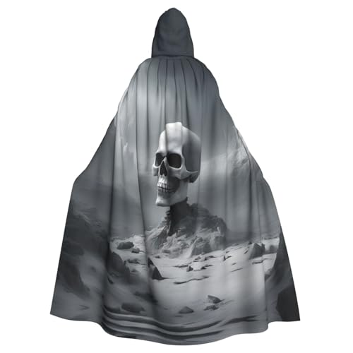 SXOOGE Weißer Punk-Skull-Halloween-Umhang, Unisex, Kapuzenumhang, Cosplay-Kostüm, Umhang für Halloween, Kapuzenuniform SXOOGE Weißer Punk-Skull-Halloween-Umhang, Unisex, Kapuzenumhang, Cosplay-Kostüm, Umhang für Halloween, Kapuzenuniform von SXOOGE