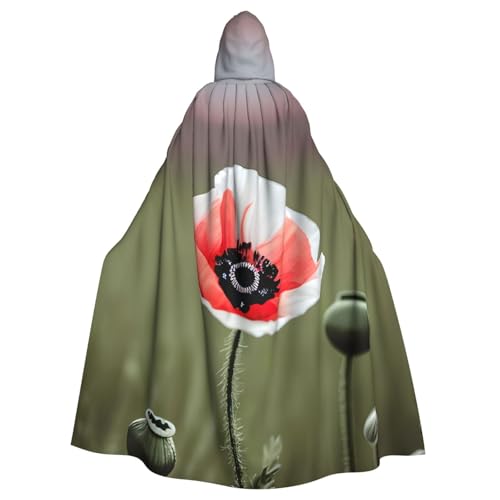 SXOOGE Wunderschöner Mohnblumen-Umhang für Halloween, Unisex, Kapuzenumhang, Cosplay-Kostüm, Umhang für Halloween, Kapuzenuniform SXOOGE Wunderschöner Mohnblumen-Umhang für Halloween, Unisex, Kapuzenumhang, Cosplay-Kostüm, Umhang für Halloween, Kapuzenuniform von SXOOGE