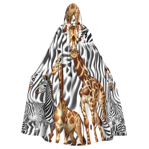 SXOOGE Zebra und Giraffe Unisex Cosplay Kostüm Halloween Kapuzenumhang Umhang für Party Verkleiden voller Länge Uniform Robe SXOOGE Zebra und Giraffe Unisex Cosplay Kostüm Halloween Kapuzenumhang Umhang für Party Verkleiden voller Länge Uniform Robe von SXOOGE