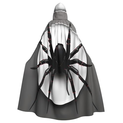 Schwarzer Spinnen-Halloween-Umhang, Unisex, Kapuzenumhang, Cosplay-Kostüm, Umhang für Halloween, Kapuzenuniform Schwarzer Spinnen-Halloween-Umhang, Unisex, Kapuzenumhang, Cosplay-Kostüm, Umhang für Halloween, Kapuzenuniform von SXOOGE