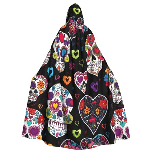 Sugar Skulls Unisex Cosplay Kostüm Halloween Kapuzenumhang Umhang für Party Verkleiden voller Länge Uniform Robe Sugar Skulls Unisex Cosplay Kostüm Halloween Kapuzenumhang Umhang für Party Verkleiden voller Länge Uniform Robe von SXOOGE