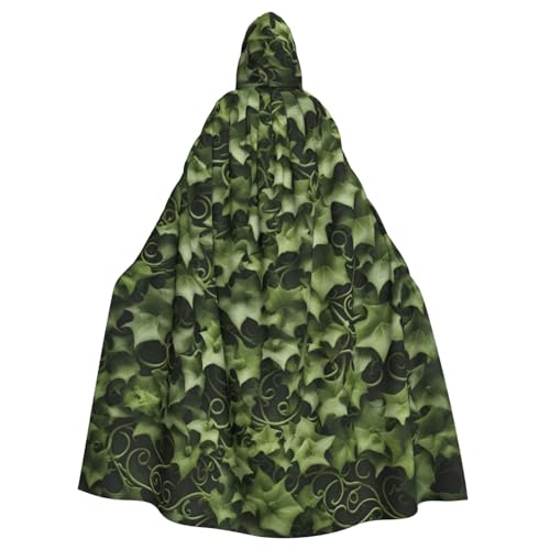 Umhang mit Kapuze und floralem Efeu, Unisex, Cosplay-Kostüm, Halloween, Umhang für Partys, Verkleidungen, volle Länge, Uniform-Bademantel von SXOOGE