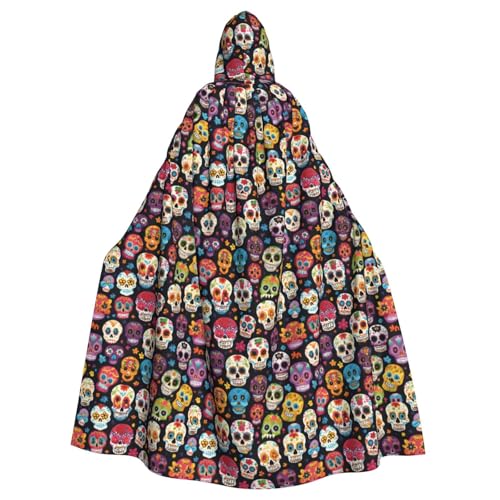Unisex-Kostüm mit Totenkopf-Motiv, Halloween-Kapuzenumhang für Partys, Ganzkörper-Bademantel Unisex-Kostüm mit Totenkopf-Motiv, Halloween-Kapuzenumhang für Partys, Ganzkörper-Bademantel von SXOOGE