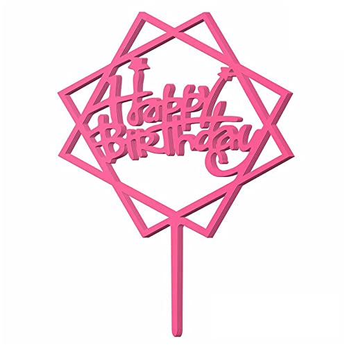 10 Stück Acryl Happy Birthday Cake Toppers Dekorative Ornamente Dekoration Hochzeit Urlaub Dekoration Zubehör Geburtstag Party Dekorationen von SXRQ