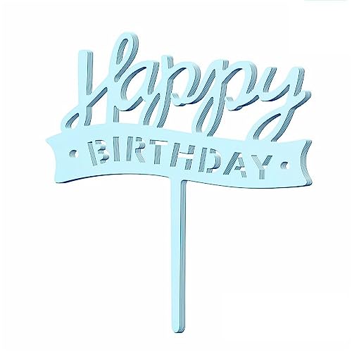 10 Stück Acryl Happy Birthday Cake Toppers Dekorative Ornamente Dekoration Hochzeit Urlaub Dekoration Zubehör Geburtstag Party Dekorationen von SXRQ