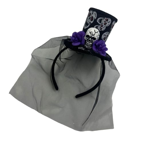 Halloween-Haar-Accessoire, Totenkopf-Stirnband mit durchsichtigem Schleier, Party-Ornament für Themenveranstaltungen Halloween-Haar-Accessoire, Totenkopf-Stirnband mit durchsichtigem Schleier, Party-Ornament für Themenveranstaltungen von SXRQ
