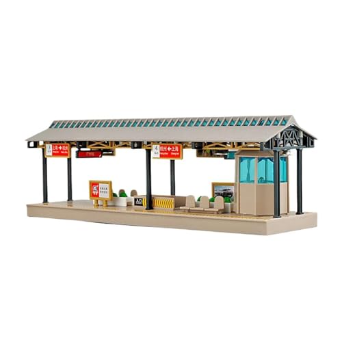 Maßstab 1:64 Unmontiertes Metro-Station Modell-Set für Miniatureisenbahn-Dioramen Display und architektonische Layouts Landschafts-Bahnhof-Montageset von SXRQ