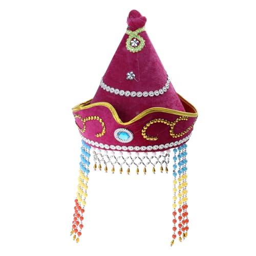Mongolischer Hut für Party, ethnisches Festival, Tanzkostüm, Erwachsene, Kinder, Schule, Spielrequisiten, Aufführungen von SXRQ