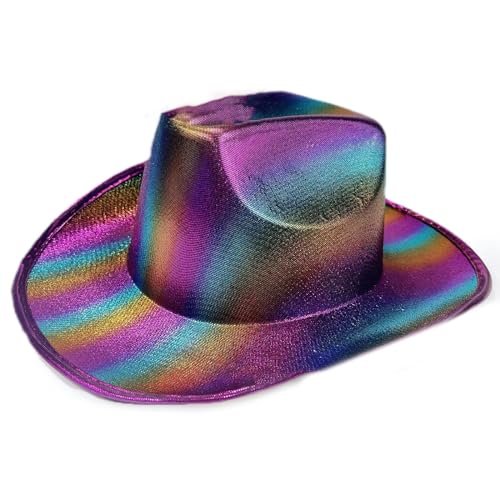 SXRQ Cowboyhüte glitzernd für Party, Regenbogenfarben, Cowboyhüte, bunter Hut für Schauspielerinnen SXRQ Cowboyhüte glitzernd für Party, Regenbogenfarben, Cowboyhüte, bunter Hut für Schauspielerinnen von SXRQ