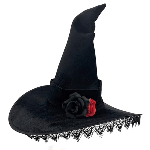 SXRQ Faddish Witch Hat Everlasting Halloween Hat Wizard Pointed Women Personality For Halloween Celebrations And Performances SXRQ Faddish Witch Hat Everlasting Halloween Hat Wizard Pointed Women Personality For Halloween Celebrations And Performances von SXRQ