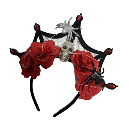 SXRQ Handgefertigtes Skelett-Stirnband, Mädchen, Hexe, Kopfbedeckung, Skelett, Dunkelblut, Kopfbedeckung, Maskeraden, Halloween, Hexenparty SXRQ Handgefertigtes Skelett-Stirnband, Mädchen, Hexe, Kopfbedeckung, Skelett, Dunkelblut, Kopfbedeckung, Maskeraden, Halloween, Hexenparty von SXRQ