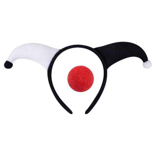 SXRQ Modernes Clown-Stirnband und Nasen-Set, praktischer Stoff, Cosplay-Kopfbedeckung, geeignet für Halloween und Kostümpartys, bequemes Tragen SXRQ Modernes Clown-Stirnband und Nasen-Set, praktischer Stoff, Cosplay-Kopfbedeckung, geeignet für Halloween und Kostümpartys, bequemes Tragen von SXRQ