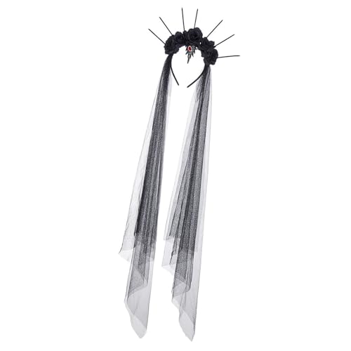 SXRQ Tüll-Blumen-Halloween-Stirnband für Kinder, Erwachsene, Urlaub, Haarreif, Karneval, Kostüm, Haarband, Erwachsene, Rollenspiel-Requisiten, Kopfbedeckung SXRQ Tüll-Blumen-Halloween-Stirnband für Kinder, Erwachsene, Urlaub, Haarreif, Karneval, Kostüm, Haarband, Erwachsene, Rollenspiel-Requisiten, Kopfbedeckung von SXRQ