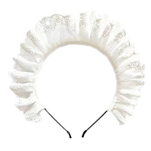 SXRQ Zartes Stirnband, elegantes Hohlmuster, plissierte Schnürsenkel, Haarreif, Party, Kopfschmuck, Cosplay-Kostüm, Requisiten für Frauen, niedliche Stirnbänder, Waschen des Gesichts, Mädchen SXRQ Zartes Stirnband, elegantes Hohlmuster, plissierte Schnürsenkel, Haarreif, Party, Kopfschmuck, Cosplay-Kostüm, Requisiten für Frauen, niedliche Stirnbänder, Waschen des Gesichts, Mädchen von SXRQ