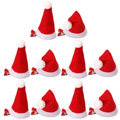 Weihnachtsdekoration, Party, Pailletten, Haarspangen, Hut, Entenschnabel-Clip, Bühnenrequisiten, Seitennadel, Festival-Partyzubehör, niedlicher Weihnachtsmannmütze, Haar-Accessoire für alle von SXRQ