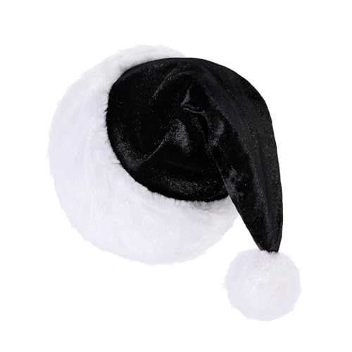 Weihnachtsmütze Uni Weihnachtsmannmütze mit warmem und pelzigem weißem Rand für Cosplay-Aktivitäten und Urlaubsmode von SXRQ