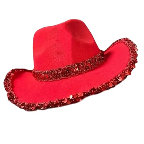 Western-Weihnachtsparty-Hut für Feiertage, Feiern, Festival, Kostüm, pelziger Rand, Weihnachtsmannmütze, Cosplay, Party-Zubehör Western-Weihnachtsparty-Hut für Feiertage, Feiern, Festival, Kostüm, pelziger Rand, Weihnachtsmannmütze, Cosplay, Party-Zubehör von SXRQ