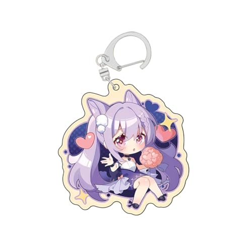 Gen Shin Acryl Schlüsselanhänger Niedlich Ganyu,Hu Tao,Kamisato Ayaka,Keqing,Kokomi Figur Anhänger Schlüsselring Schlüsselzubehör Handy Anhänger Tasche Deko Cos Requisiten (B) von SXYNIO