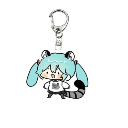 Hatsu Ne Acryl Schlüsselanhänger Niedlich Hatsune MK Figur Anhänger Schlüsselring Schlüsselzubehör Handy Anhänger Tasche Dekoration Cos Requisiten (E) von SXYNIO