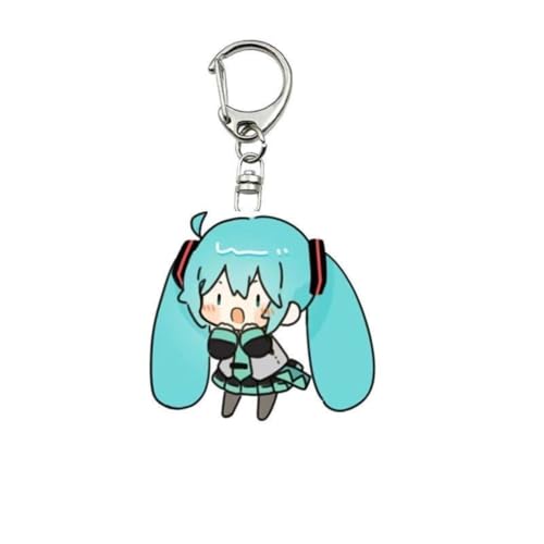 Hatsu Ne Acryl Schlüsselanhänger Niedlich Hatsune MK Figur Anhänger Schlüsselring Schlüsselzubehör Handy Anhänger Tasche Dekoration Cos Requisiten (F) von SXYNIO