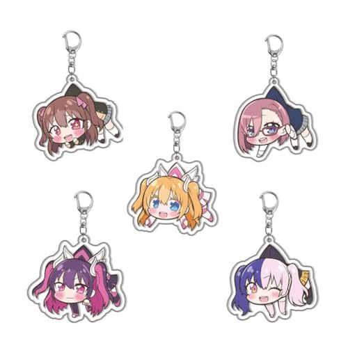 SXYNIO 2.5 Dimensional Schlüsselanhänger Anime Figur Anhänger Lilysa Acryl Schlüsselring Tasche Dekor Zubehör Cos Spiel Requisiten 5pcs von SXYNIO