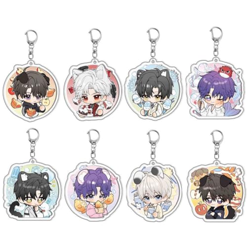 SXYNIO 8pcs Love Deep Space Acryl Schlüssel Zubehör Sylus Figur Handy Rucksack Dekoration Anhänger Xavier Cos Requisiten von SXYNIO
