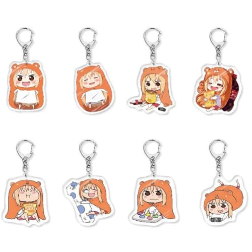 SXYNIO 8pcs Umaru Acryl Schlüssel Zubehör Himouto Umaru Figur Anhänger Schlüsselanhänger Handy Rucksack Dekoration Zubehör von SXYNIO
