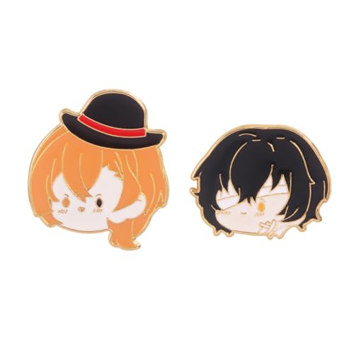 SXYNIO Bungo Stray Dogs Abzeichen Bungo Dazai Osamu Nakahara Chuya Figur Brosche Pin Fans Cosplay Accessoires 2pcs SXYNIO Bungo Stray Dogs Abzeichen Bungo Dazai Osamu Nakahara Chuya Figur Brosche Pin Fans Cosplay Accessoires 2pcs von SXYNIO