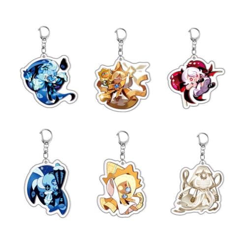 SXYNIO Cookie Kingdom Schlüsselanhänger Cookie Figur Anhänger Acryl Kette Schlüssel Tasche Dekor Zubehör Freund Schlüsselring 6pcs SXYNIO Cookie Kingdom Schlüsselanhänger Cookie Figur Anhänger Acryl Kette Schlüssel Tasche Dekor Zubehör Freund Schlüsselring 6pcs von SXYNIO