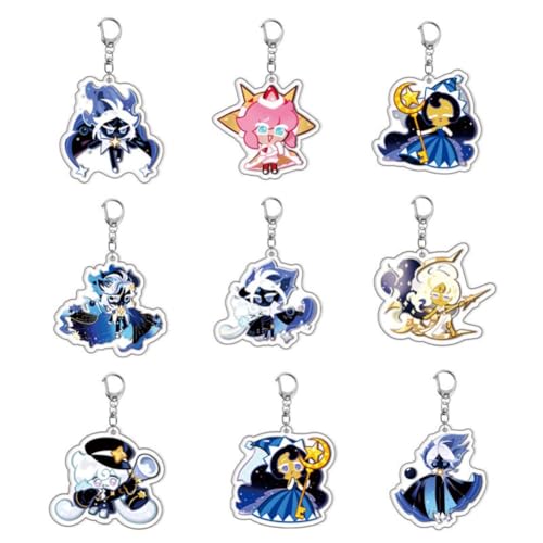 SXYNIO Cookie Run Schlüsselanhänger Cookie Figur Anhänger Acryl Schlüsselring Tasche Dekor Zubehör Cos Spiel Requisiten 9pcs SXYNIO Cookie Run Schlüsselanhänger Cookie Figur Anhänger Acryl Schlüsselring Tasche Dekor Zubehör Cos Spiel Requisiten 9pcs von SXYNIO