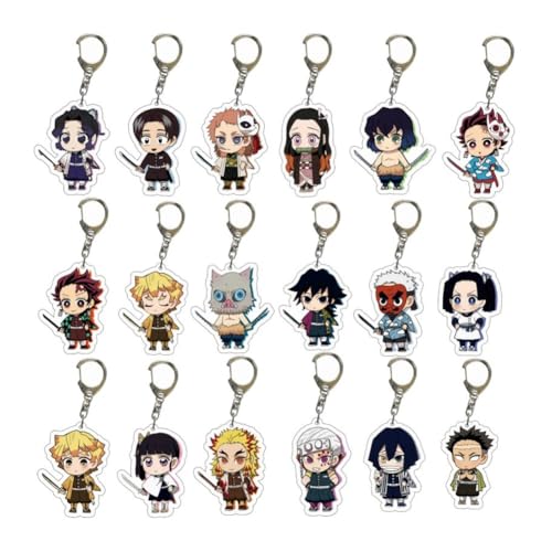 SXYNIO Ghost Killing Schlüsselanhänger Kimetsus Acryl Schlüsselring Kamado Tanjirou,Tokitou Muichirou,Kanroji Mitsuri Schlüssel Zubehör Acryl Schlüssel Rucksack Hanging Dekoration 18pcs SXYNIO Ghost Killing Schlüsselanhänger Kimetsus Acryl Schlüsselring Kamado Tanjirou,Tokitou Muichirou,Kanroji Mitsuri Schlüssel Zubehör Acryl Schlüssel Rucksack Hanging Dekoration 18pcs von SXYNIO