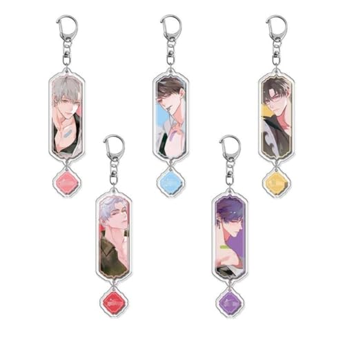 SXYNIO Love Deepspace Schlüsselbund Xavier Figur Anhänger Sylus Acryl Schlüssel Tasche Dekor Zubehör Anime Cos Props 5pcs SXYNIO Love Deepspace Schlüsselbund Xavier Figur Anhänger Sylus Acryl Schlüssel Tasche Dekor Zubehör Anime Cos Props 5pcs von SXYNIO