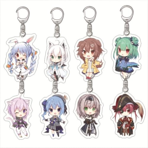 SXYNIO Niedliche Figur Schlüsselanhänger Shirakami Fubuki Figur Anhänger Usada Pekora Acryl Kette Schlüssel Tasche Dekor Zubehör Freund Schlüsselring 6pcs SXYNIO Niedliche Figur Schlüsselanhänger Shirakami Fubuki Figur Anhänger Usada Pekora Acryl Kette Schlüssel Tasche Dekor Zubehör Freund Schlüsselring 6pcs von SXYNIO