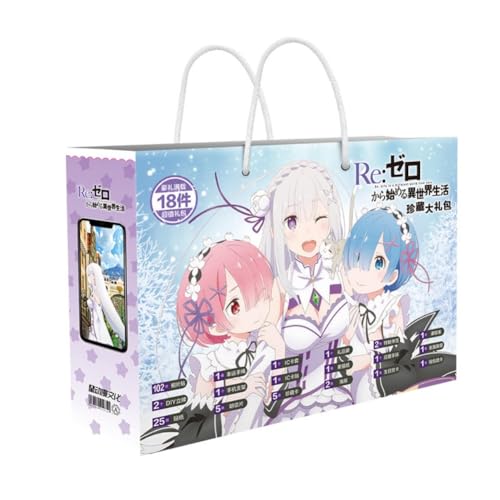 SXYNIO Re:Zero Glückstasche Fans Geschenkset Inkl. DIY Figur Aufkleber Handy Ständer Lesezeichen Anstecker Re:Zero Ram Rem Grußkarte Lehrplan Zeitplan Postkarte Etc. SXYNIO Re:Zero Glückstasche Fans Geschenkset Inkl. DIY Figur Aufkleber Handy Ständer Lesezeichen Anstecker Re:Zero Ram Rem Grußkarte Lehrplan Zeitplan Postkarte Etc. von SXYNIO