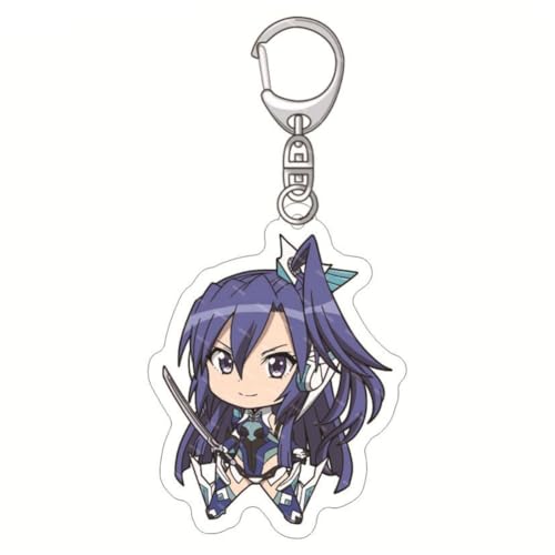 Senki Zesshou Acryl Schlüsselanhänger Niedlich Tachibana Hibiki,Kazanari Tsubasa,Yukine Chris Figur Anhänger Schlüsselbund Schlüsselzubehör Handy Anhänger Tasche Dekoration Cos Requisiten (C) von SXYNIO