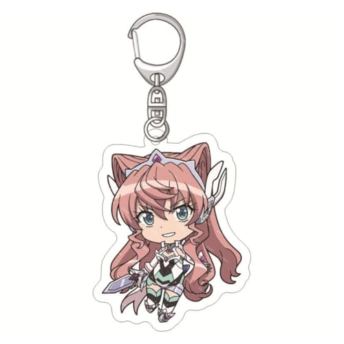Senki Zesshou Acryl Schlüsselanhänger Niedlich Tachibana Hibiki,Kazanari Tsubasa,Yukine Chris Figur Anhänger Schlüsselbund Schlüsselzubehör Handy Anhänger Tasche Dekoration Cos Requisiten (D) von SXYNIO