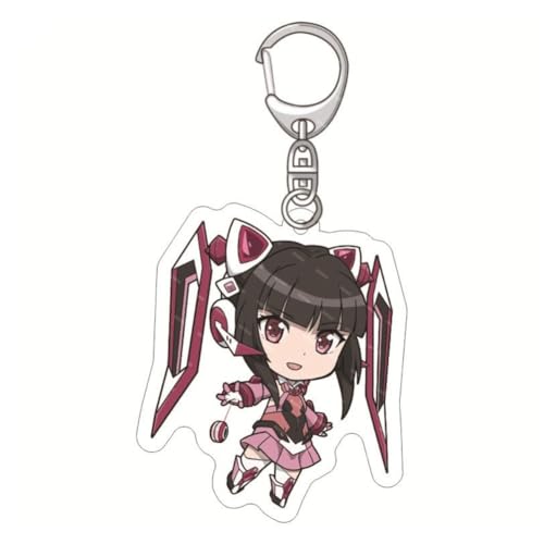 Senki Zesshou Acryl Schlüsselanhänger Niedlich Tachibana Hibiki,Kazanari Tsubasa,Yukine Chris Figur Anhänger Schlüsselbund Schlüsselzubehör Handy Anhänger Tasche Dekoration Cos Requisiten (E) von SXYNIO