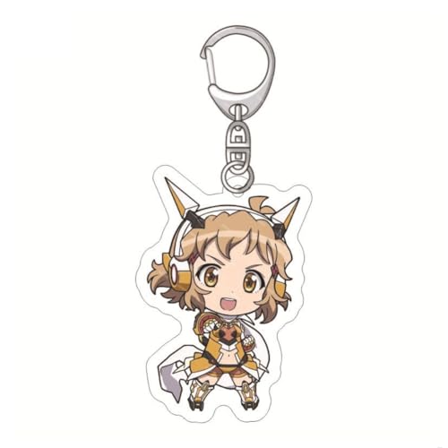 Senki Zesshou Acryl Schlüsselanhänger Niedlich Tachibana Hibiki,Kazanari Tsubasa,Yukine Chris Figur Anhänger Schlüsselbund Schlüsselzubehör Handy Anhänger Tasche Dekoration Cos Requisiten (F) von SXYNIO
