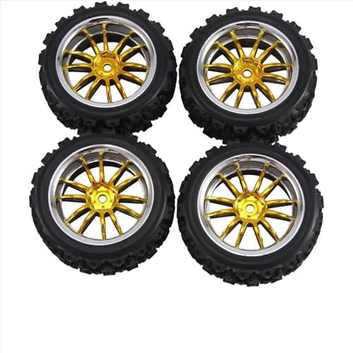 Kompatibel Mit 1/10 RC-Auto-Upgrade-Zubehör, 4 Stück 12-mm-Sechskantfelgen Und 2,59-Zoll-Gummireifen RC-Autozubehör Kompatibel Mit 1/10 RC-Auto-Upgrade-Zubehör, 4 Stück 12-mm-Sechskantfelgen Und 2,59-Zoll-Gummireifen RC-Autozubehör von SYFDGDV