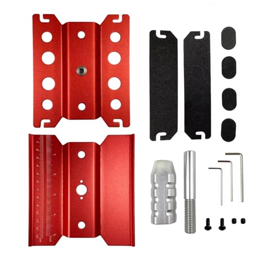 Kompatibel Mit 1/8 1/10 Autos LKW Für Buggy Aluminiumlegierung RC Auto Arbeitsständer Reparatur Workstation Montage Für Plattform 360 Grad Drehung RC-Autozubehör(Red) von SYFDGDV