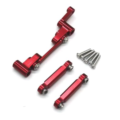 Kompatibel Mit 14301 14302 14303 1/14 RC-Auto-Upgrade-Modifikationsteile Zubehör-Lenksatz Aus Aluminiumlegierung RC-Autozubehör(Red) von SYFDGDV