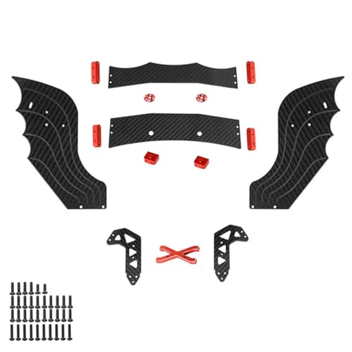 Kompatibel Mit ARRMA Für Limitless 1/7 RC-Auto-Upgrade-Teile, 1 Satz Carbonfaser-Muster, Verstellbarer Spoiler-Heckflügel RC-Autozubehör(Red) von SYFDGDV