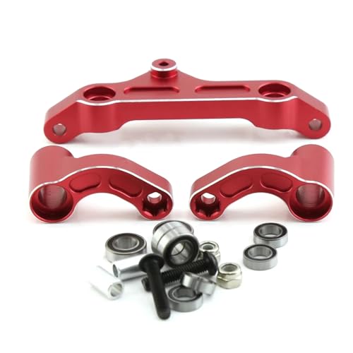 Kompatibel Mit Arrma Für KRATON 8S Für Outcast 1/5 RC-Auto-Upgrade-Teile Zubehör Metall-Lenkungsbaugruppe Umlenkhebelsatz RC-Autozubehör(Red) von SYFDGDV