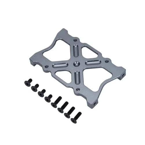 Kompatibel Mit Axial Für SCX10 1/10 RC Crawler Autoteile Zubehör Aluminium Für Chassisstrebenträgermontage Feste Halterungsplatte RC-Autozubehör(Gray) von SYFDGDV