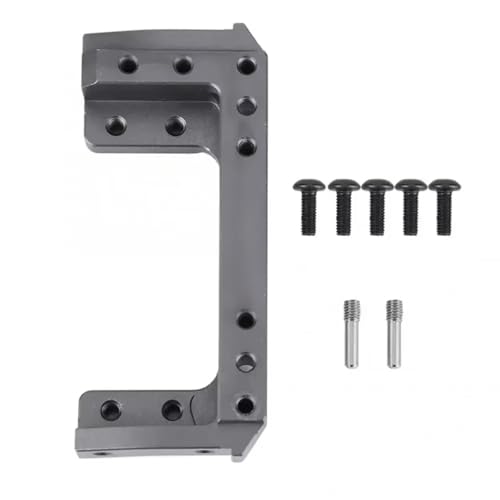 Kompatibel Mit Axial Für SCX10 AX90046 90046 90047 1/10 RC Crawler Car Upgrade-Teil Aluminiumlegierung Frontstoßstangenhalterung Servoständer RC-Autozubehör(Gray) von SYFDGDV