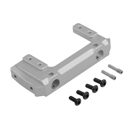 Kompatibel Mit Axial Für SCX10 AX90046 90046 90047 1/10 RC Crawler Car Upgrade-Teil Aluminiumlegierung Frontstoßstangenhalterung Servoständer RC-Autozubehör(Silver) von SYFDGDV